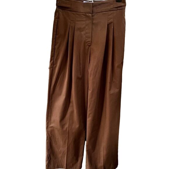 MONTS Dark Brown Wide Leg, High Rise Pants Size S - Picture 1 of 9